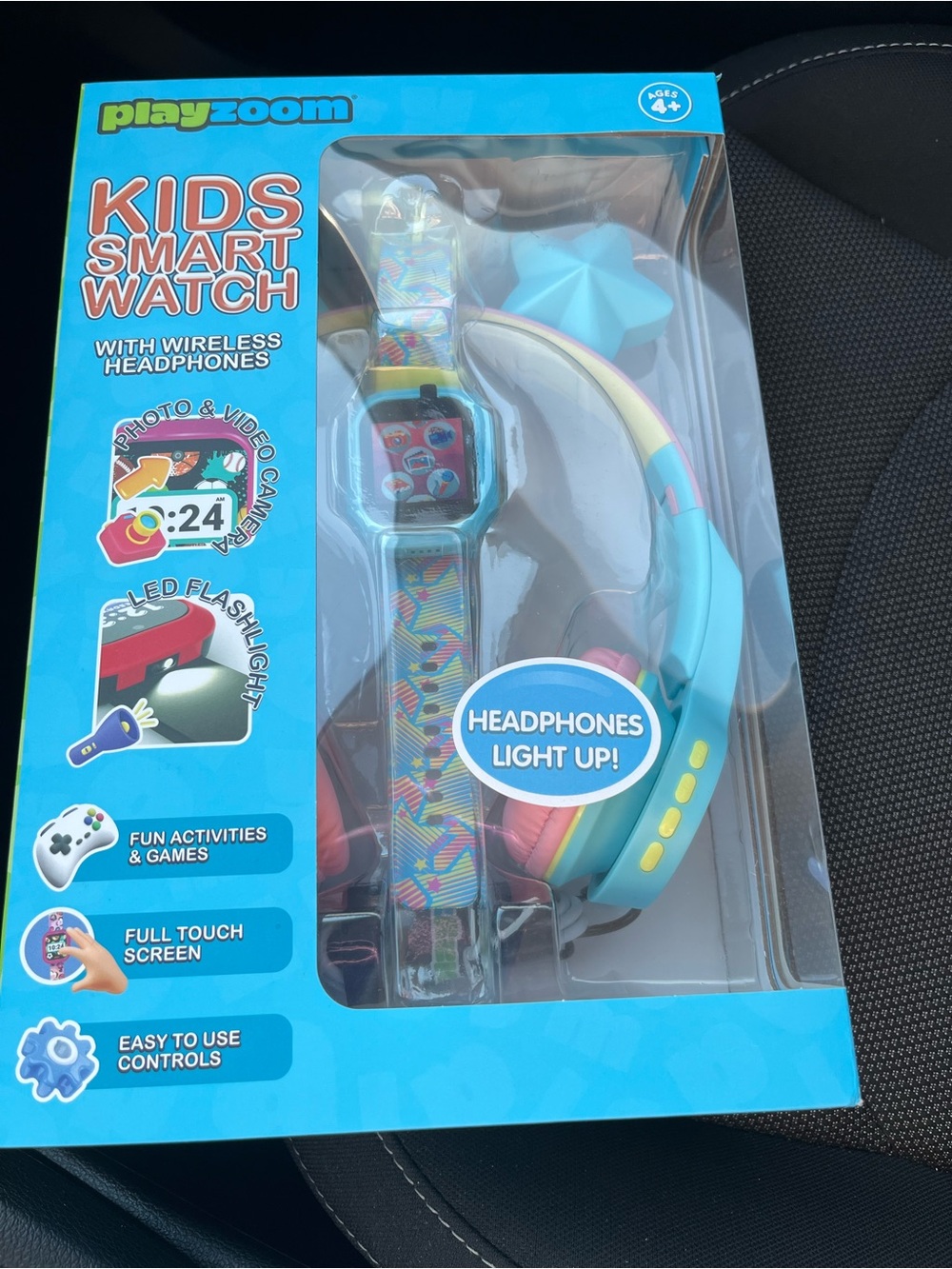 playzoom Kids Smart Watch with Light-Up Headphones - Multi-Color